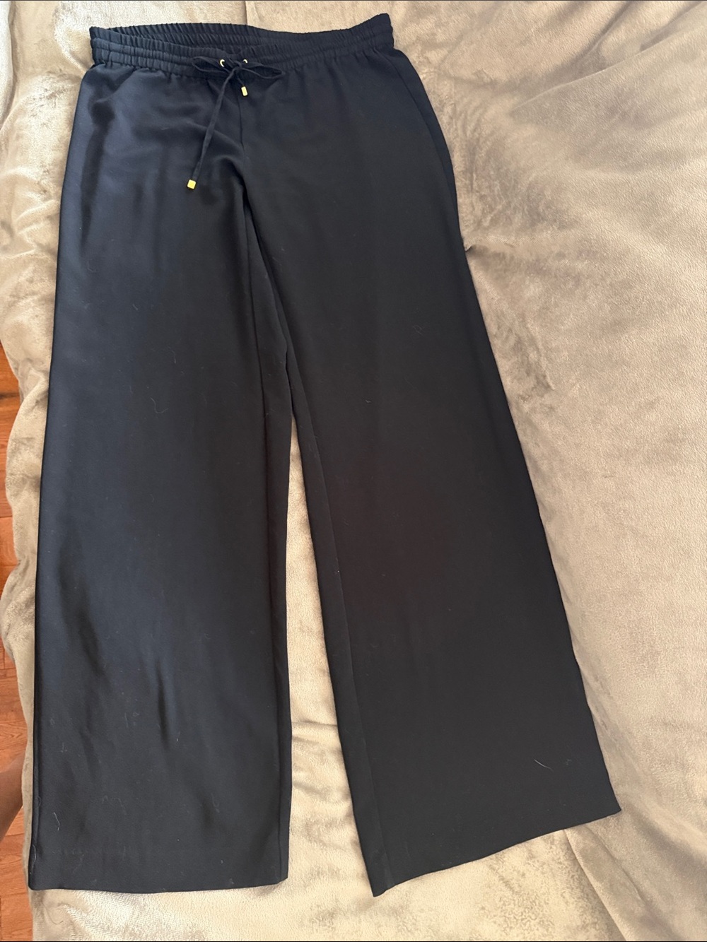 Calvin Klein Black Wide-Leg Drawstring Joggers